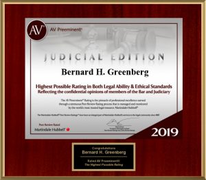Bernie Greenberg AV Preeminent Award