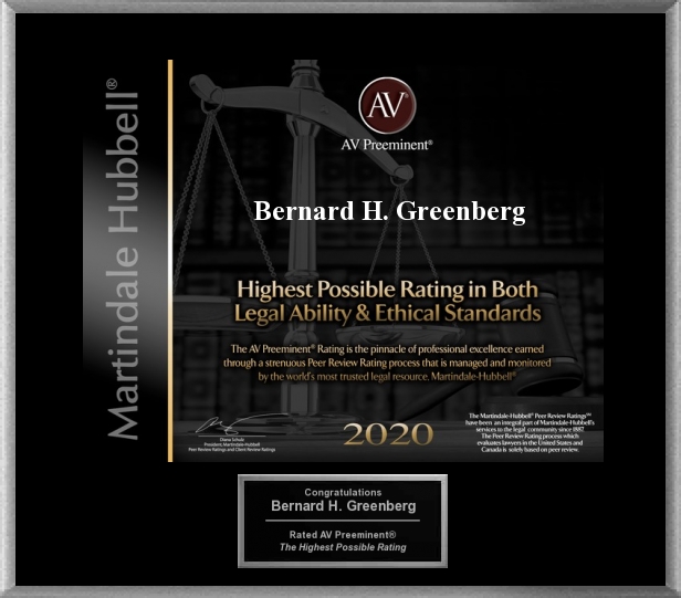 Bernard H. Greenberg Martindale Hubbell Award